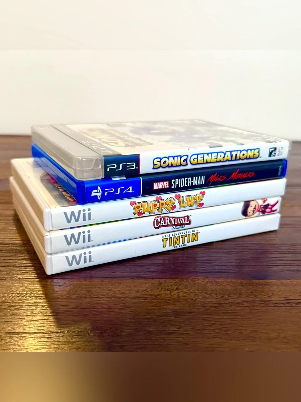 5 Empty Video Game Cases Boxes Manuals Wii PS3 PS4 Marvel Spider-Man Sonic POKE